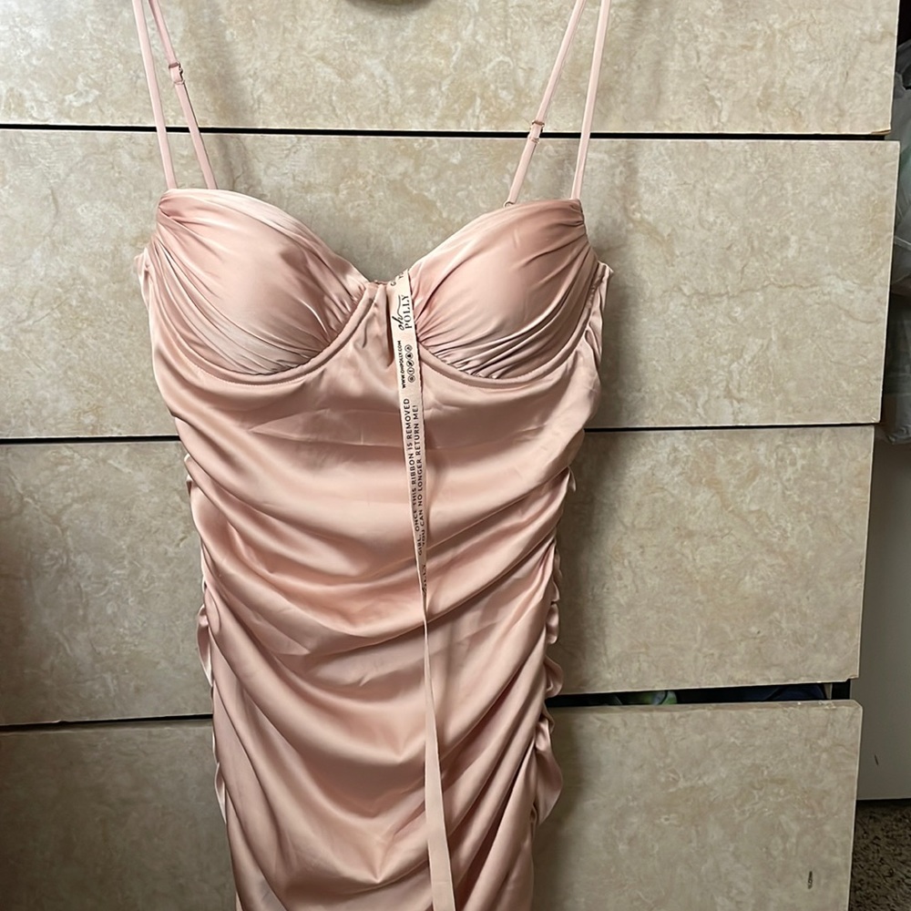 Brand new beautiful dress, blush pink, tight fitting